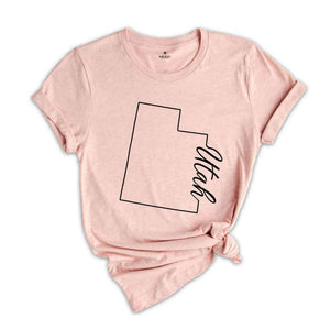 Utah State Shirt, The USA State Shirt, Utah USA Shirt, Utah Map Outline Shirt, US Outline Shirt, United States Shirt