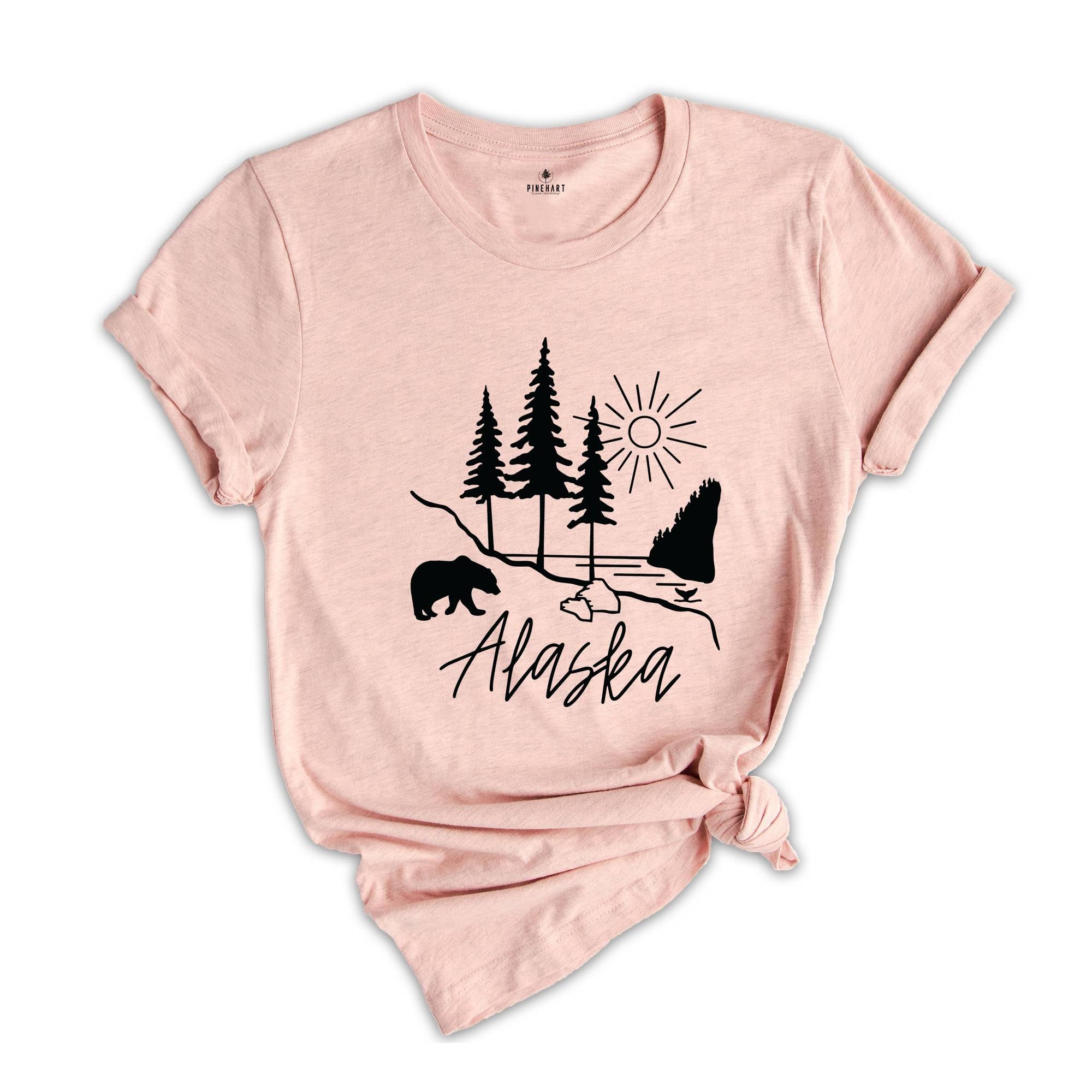 Alaska Shirts, Alaska State Map Shirt, Alaska State Shirt, Alaska Football Shirt, Alaska Gifts, Alaska Apparel, Alaskan University Tee