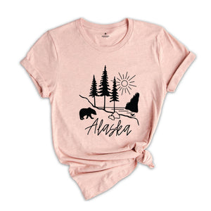 Alaska Shirts, Alaska State Map Shirt, Alaska State Shirt, Alaska Football Shirt, Alaska Gifts, Alaska Apparel, Alaskan University Tee