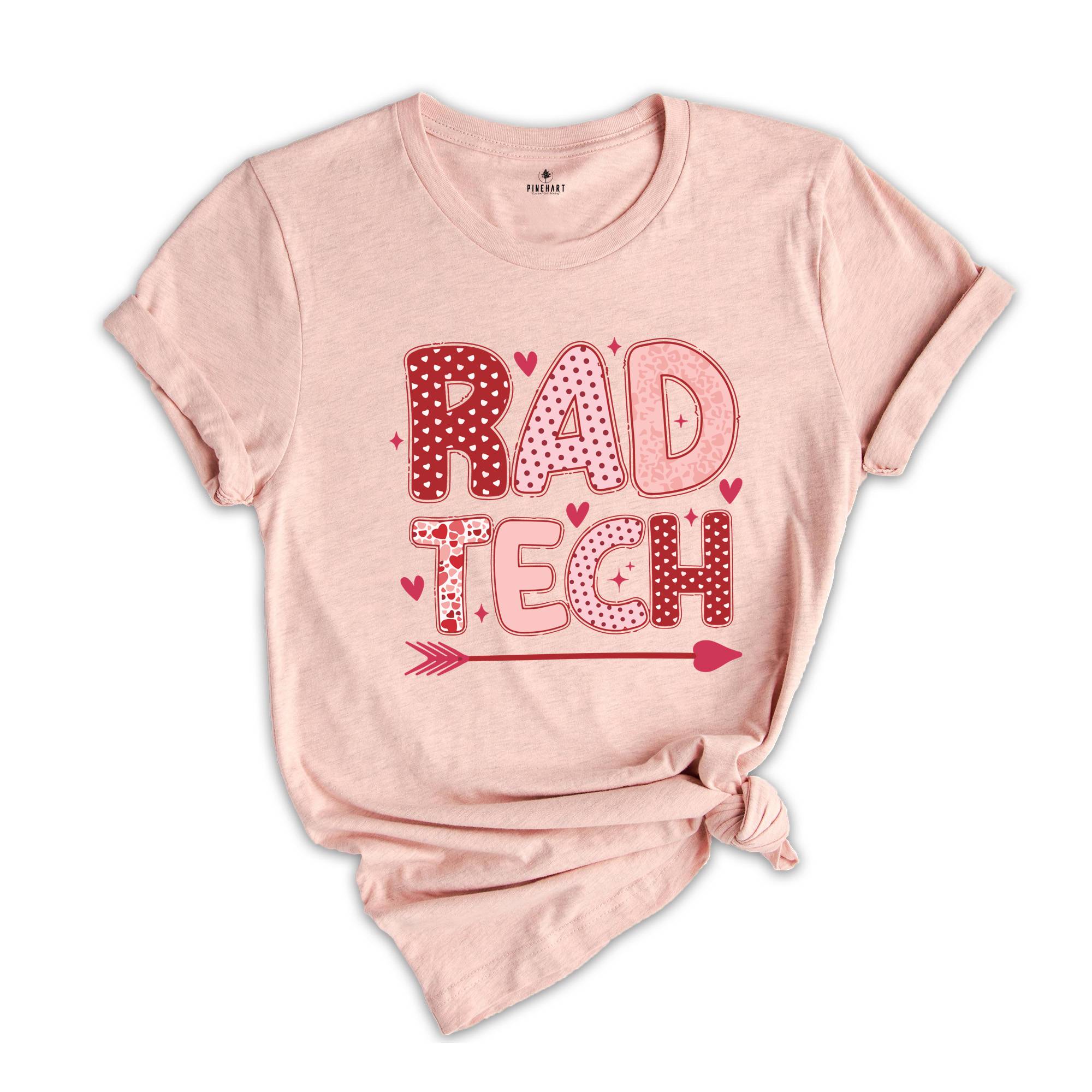 RAD Tech Valentine's Day Shirt,Radiology Department V-day Hearts Work Tshirt,Xray Tech Gifts,RAD Tech Gift,Radiology Tech Group Tees