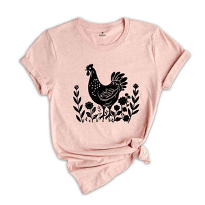 Chicken Mom Shirt, Farm Shirt, Chicken Shirt, Farm Animal T-Shirt, Chicken Mom Gift, Shirt for Women