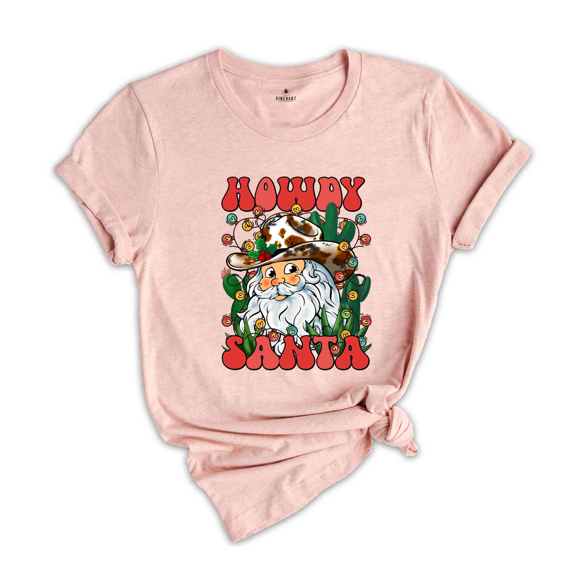 Howdy Santa Shirt, Santa Claus Shirt, Western Santa Shirt, Christmas Party Shirt, Holiday Shirt, Christmas Gift, Cute Christmas Shirt