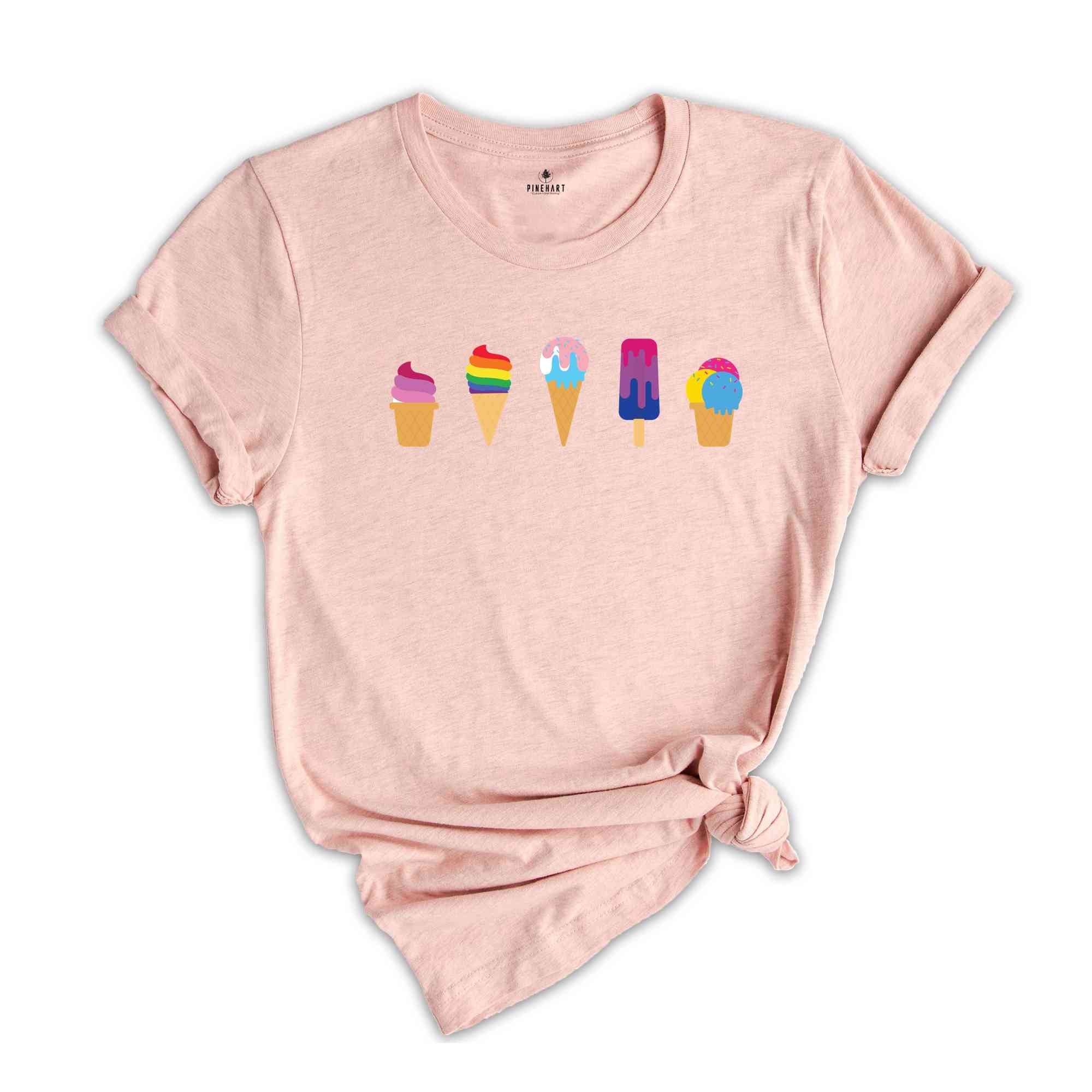 Gay Ice Cream Shirt, LGBTQ Shirt, Pride Month Shirt, Gay Shirt, Lesbian Shirt, Gay Rainbow Shirt, Pride Shirt, LGBTQ Shirt, Rainbow Shirt