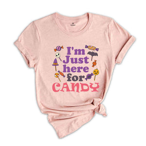 I'm Just Here for Candy Shirt, Cute Halloween Shrit for Grandkids, Cute But Spooky Halloween Shirt