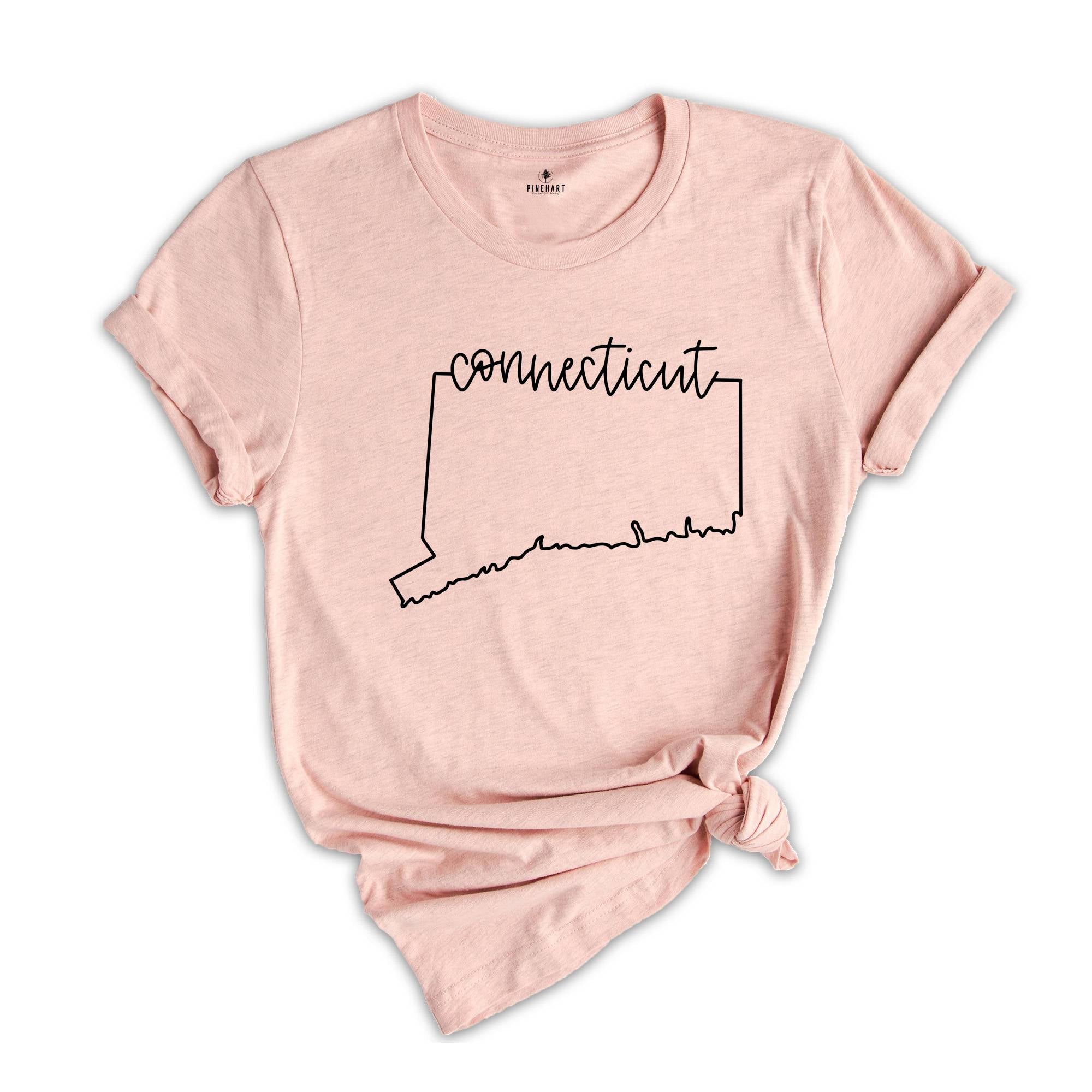 Connecticut State Shirts, Connecticut State Map Shirt, Connecticut Gift, Connecticut Mom Shirt, Connecticut Clothing, Connecticut Love Shirt