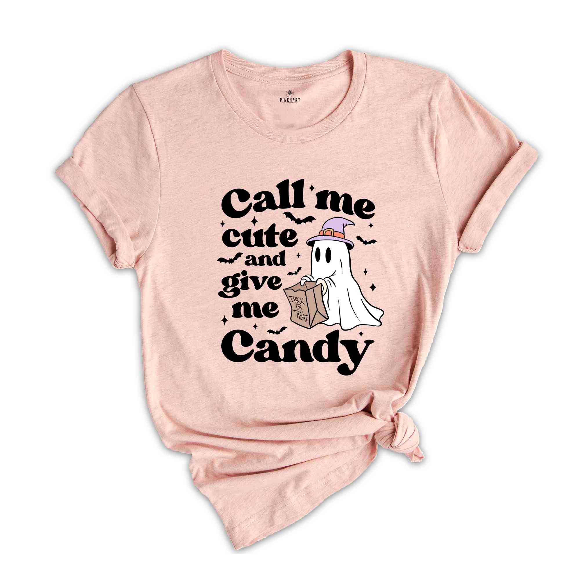 Call Me Cute And Give Me Candy Shirt, Funny Halloween Tee, Cute Ghost Shirt, Halloween Shirt, Cute Halloween Shirt, Boo Tee, Halloween Gift