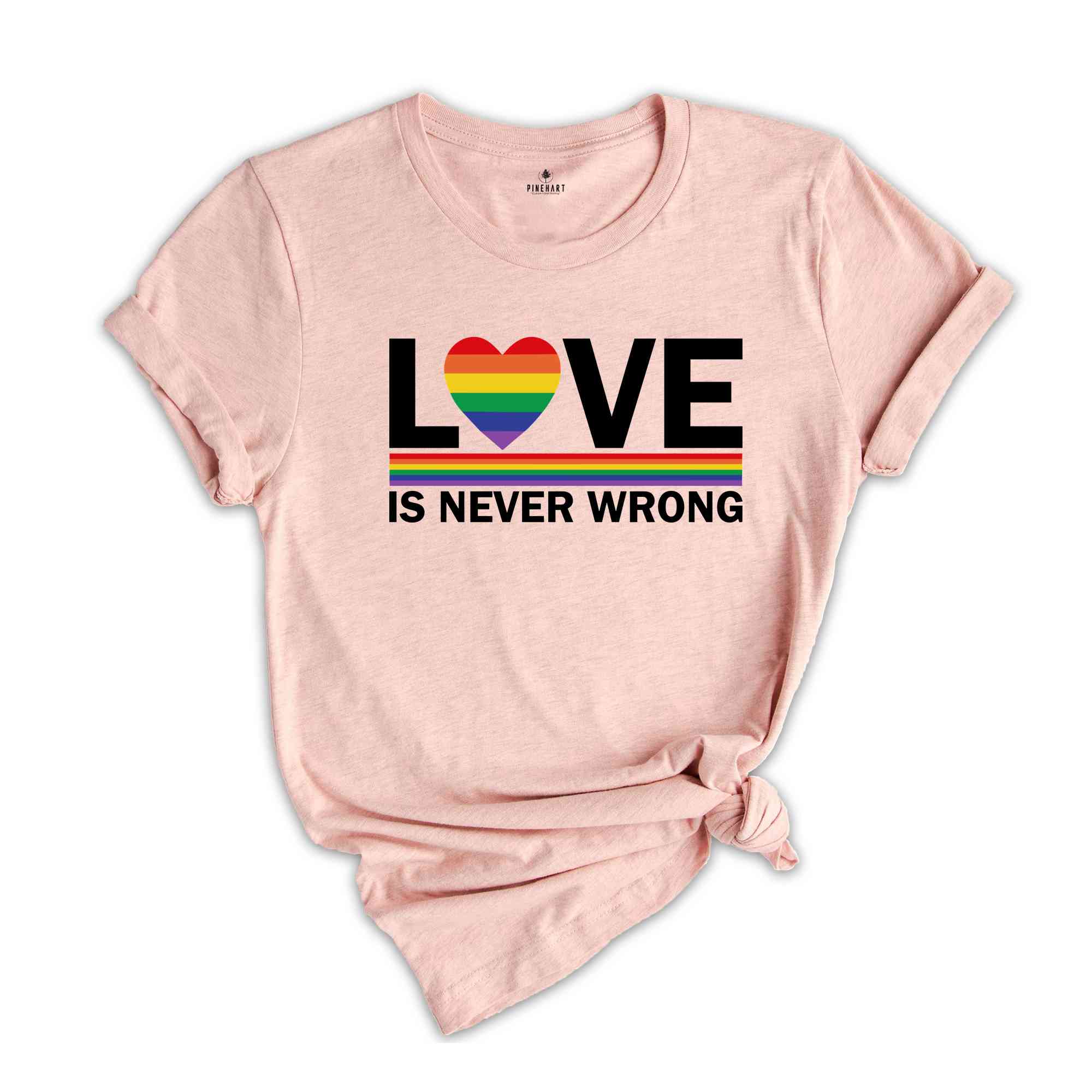 Love Never Wrong Shirt, LGBTQ+ Shirt, Pride Month Shirt, Gay Pride Tshirt, Equality Shirt, Pride 2024 Shirt, Equal Rights Shirt