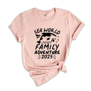 Sea World Family Adventure Tee, Sea World Matching Shirts, Sea World Trip 2025, Family Sea World Trip, Family 2025 Trip Tee, Vacation Shirt