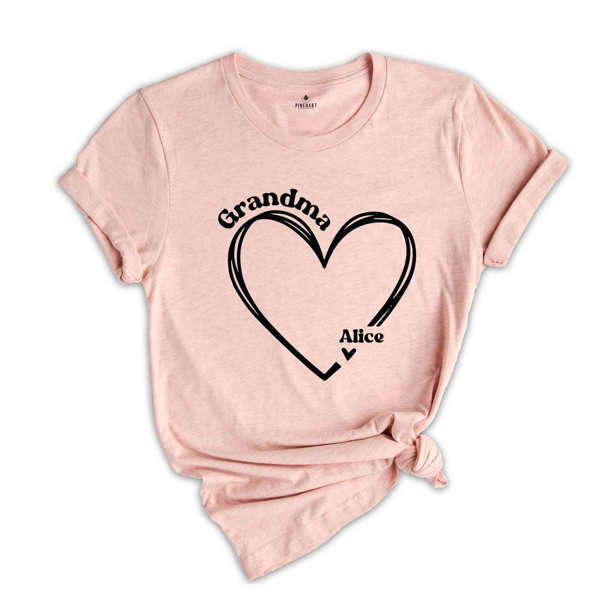 Custom Grandma Shirt, Grandma Heart Shirt, Grandma Shirt, Grandkids Name Shirt, Grandma Gift, Nana Shirt, Custom Names Shirt, Nana Gift