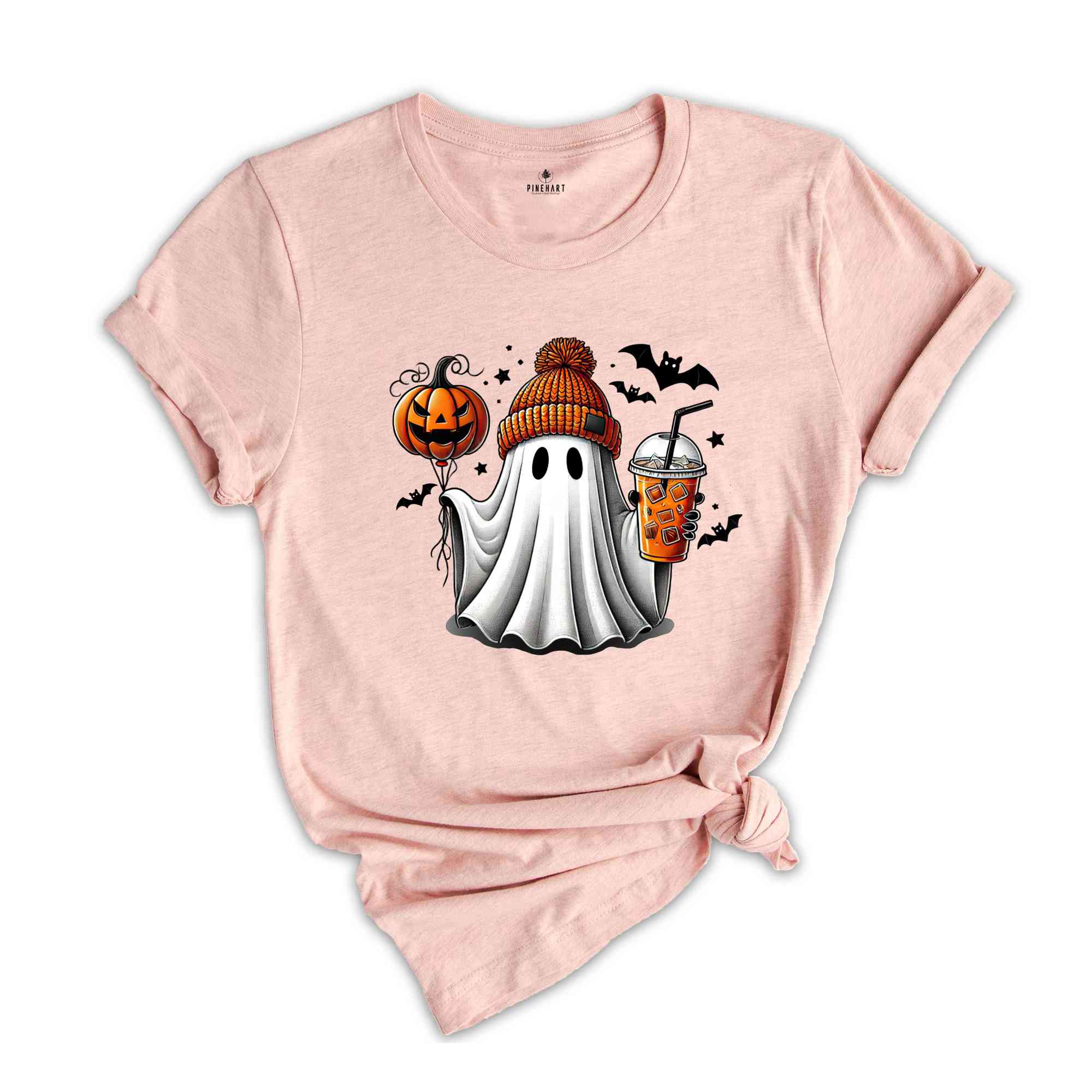 Ghost Coffee Halloween Shirt, Coffee Shirt, Pumpkin Shirt, Pumpkin Head, Boo Shirt, Spooky Season Shirt, Halloween Gift, Cute Halloween