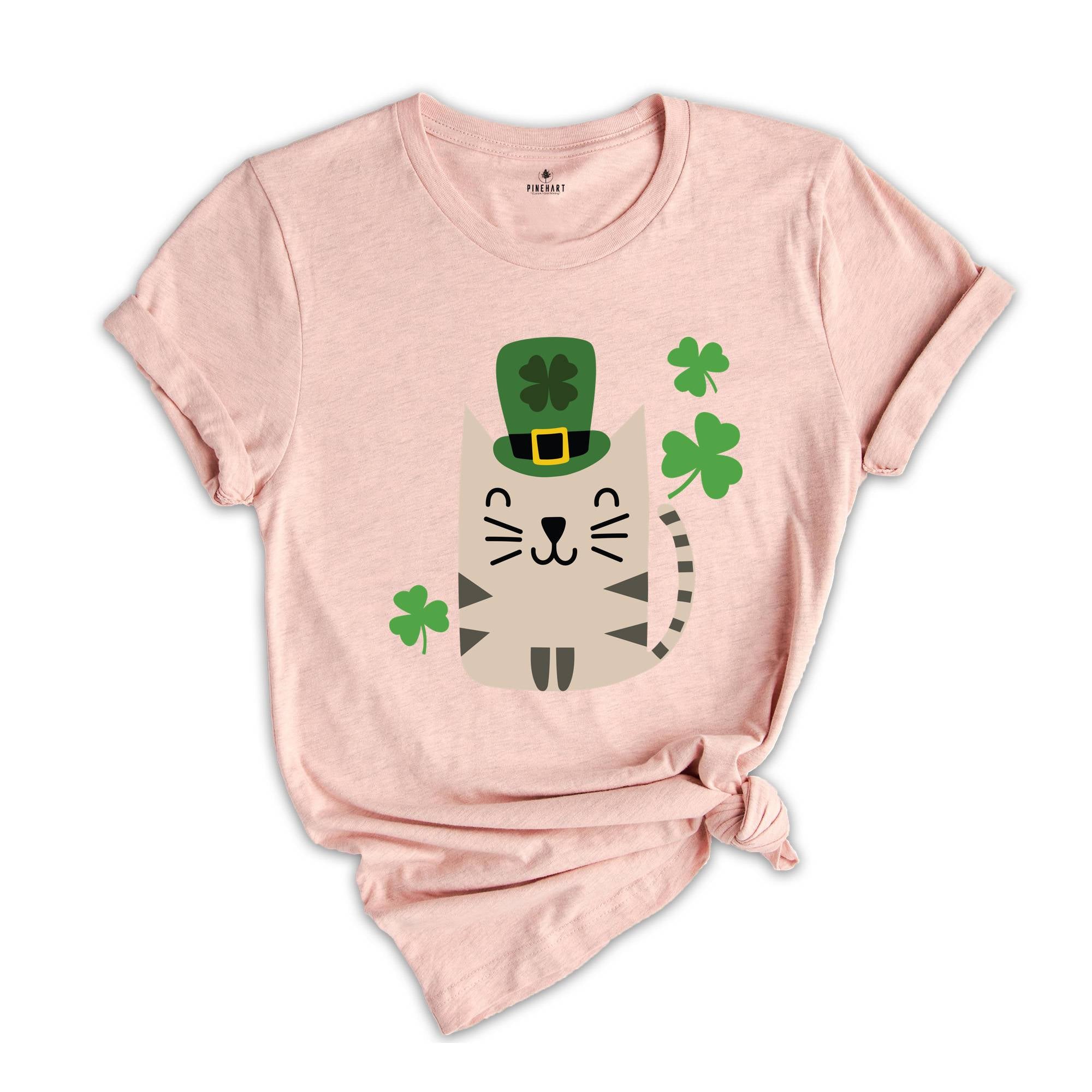 St. Patrick’s Day Cat Shirt, Lucky Cats Shirt, Irish Cat Shirt, Cute St. Patty’s Day Shirt, Cats With Shamrocks Shirt, Irish Shirt