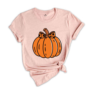 Halloween Pumpkin Shirt, Retro Halloween Shirt, Coquette Halloween Shirt, Pink Pumpkin Shirt, Pumpkin Coquette Bow Shirt, Ghost Shirt