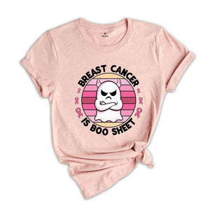 Breast Cancer Is Boo Sheet Shirt, Halloween Cancer Awareness Shirt, Halloween Ghost Shirt, In October We Wear Pink, Pink Ribbon Shirt