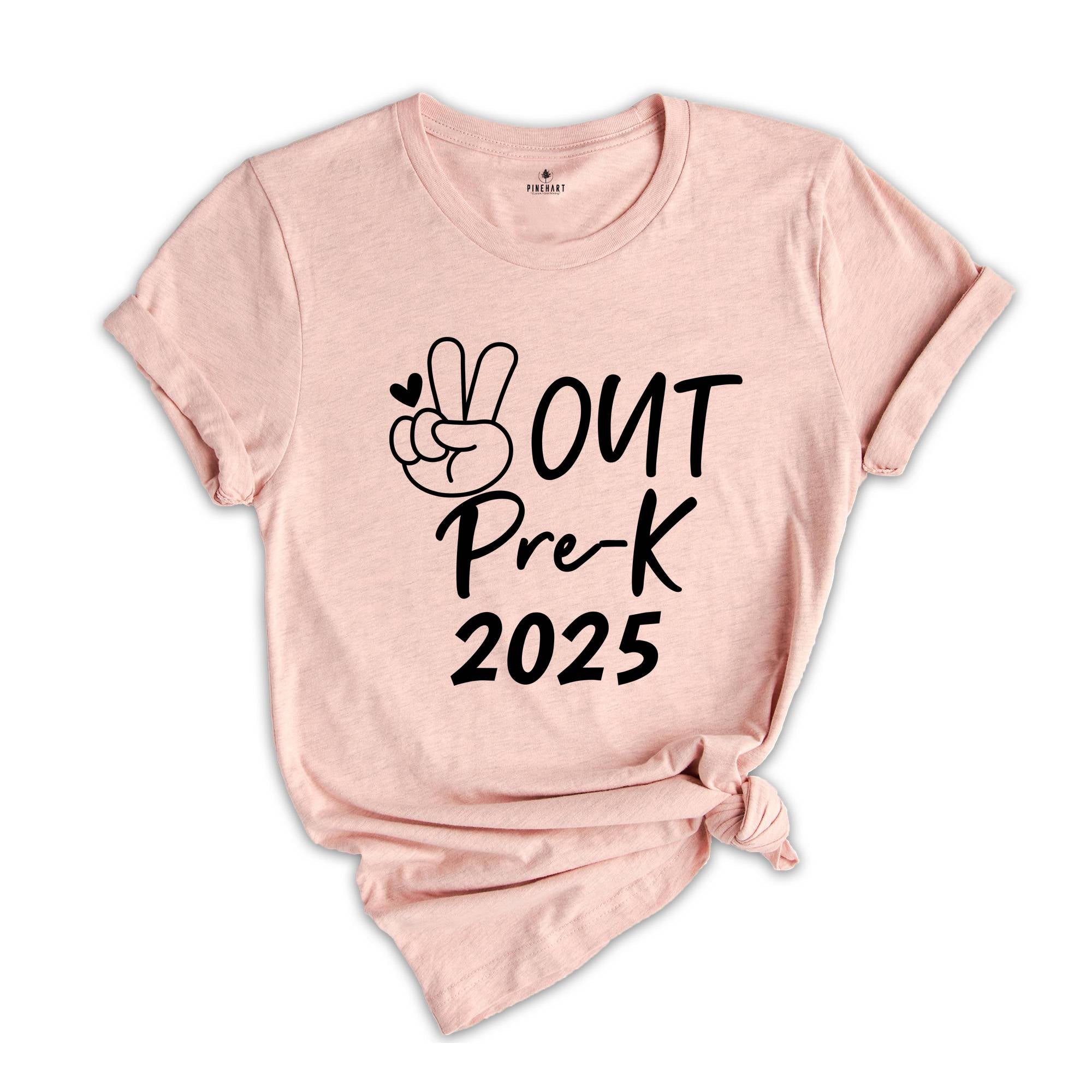 Peace Out Pre-K 2025 Shirt, End Of The School Shirt, Last Day Of School Shirt, Kids Graduation Shirt, Tie Dye Shirt, Preschool Shirt