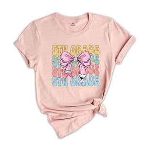 5th Grade Teacher Coquette Shirt, Teacher Pencil