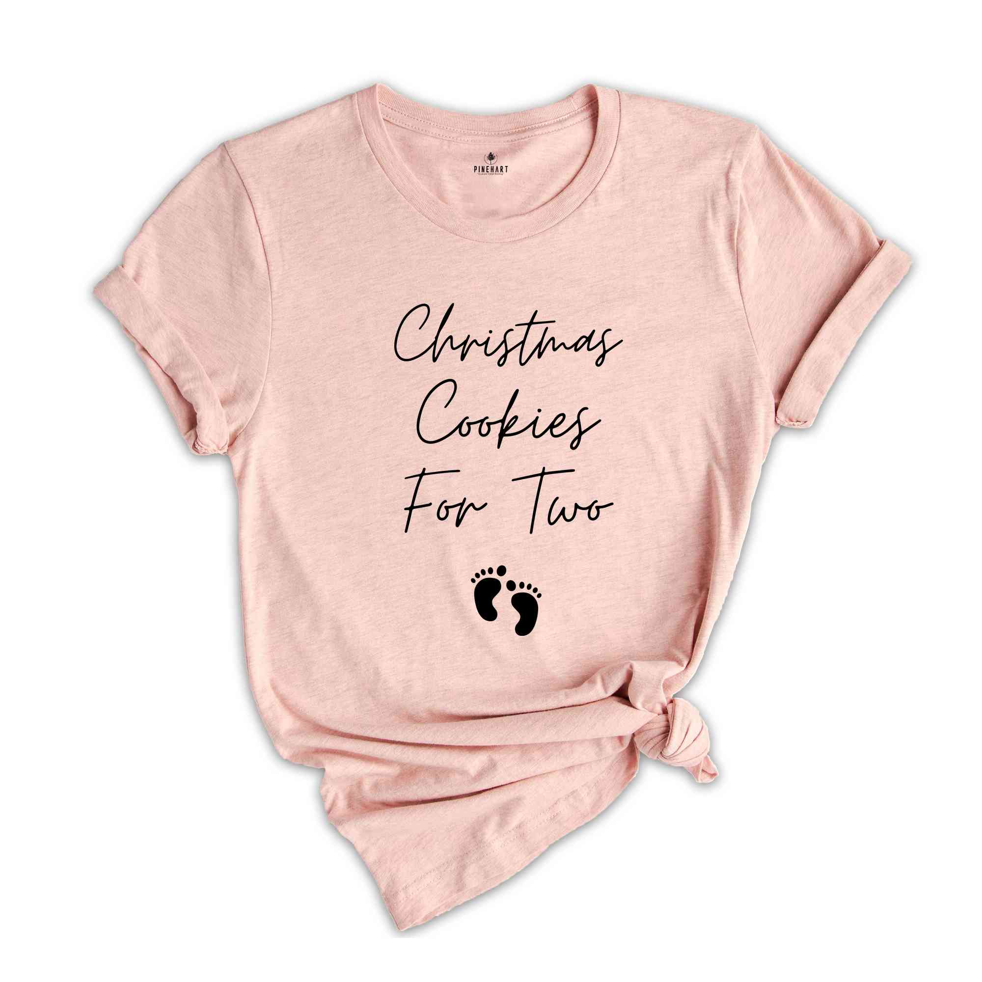 Christmas Cookies for Two Shirt, Christmas Pregnancy Announcement, Christmas Pregnancy Reveal Shirt, Christmas Maternity Shirt