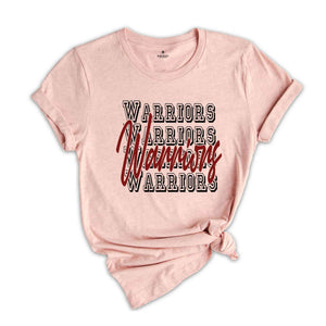 Team Mascot Shirt, Warriors Team Shirt, Warriors Team Spirit Shirt, Warriors Fan Shirt, Warriors School Shirt, Warriors School Spirit Team