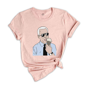 Joe Biden Eating Ice Cream T-Shirt, Biden Shirt, Political Tee, Ice Cream Tee, Joe Biden Conservative Shirt