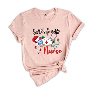 Santa Favorite Nurse Shirt, Christmas Nurse Shirt, Nurse Life Shirt, Nurse Fuel Christmas, Nurse Coffee Shirt