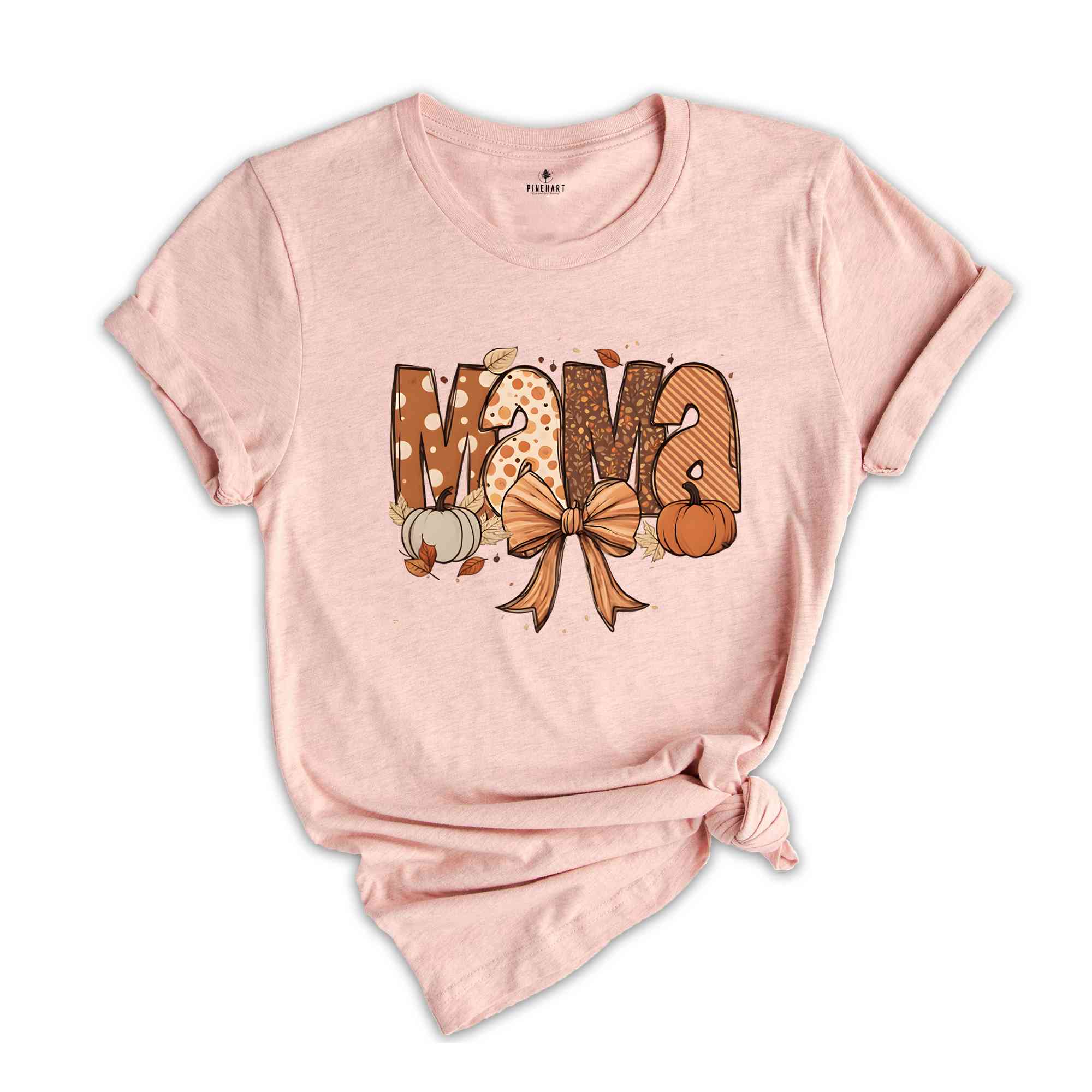 Fall Mama Shirt, Fall Mom T-Shirt, Fall Mama Coquette Pumpkin Mama Shirt, Fall Season Mom Gift, Fall Mama Tee, Halloween Mama Shirt