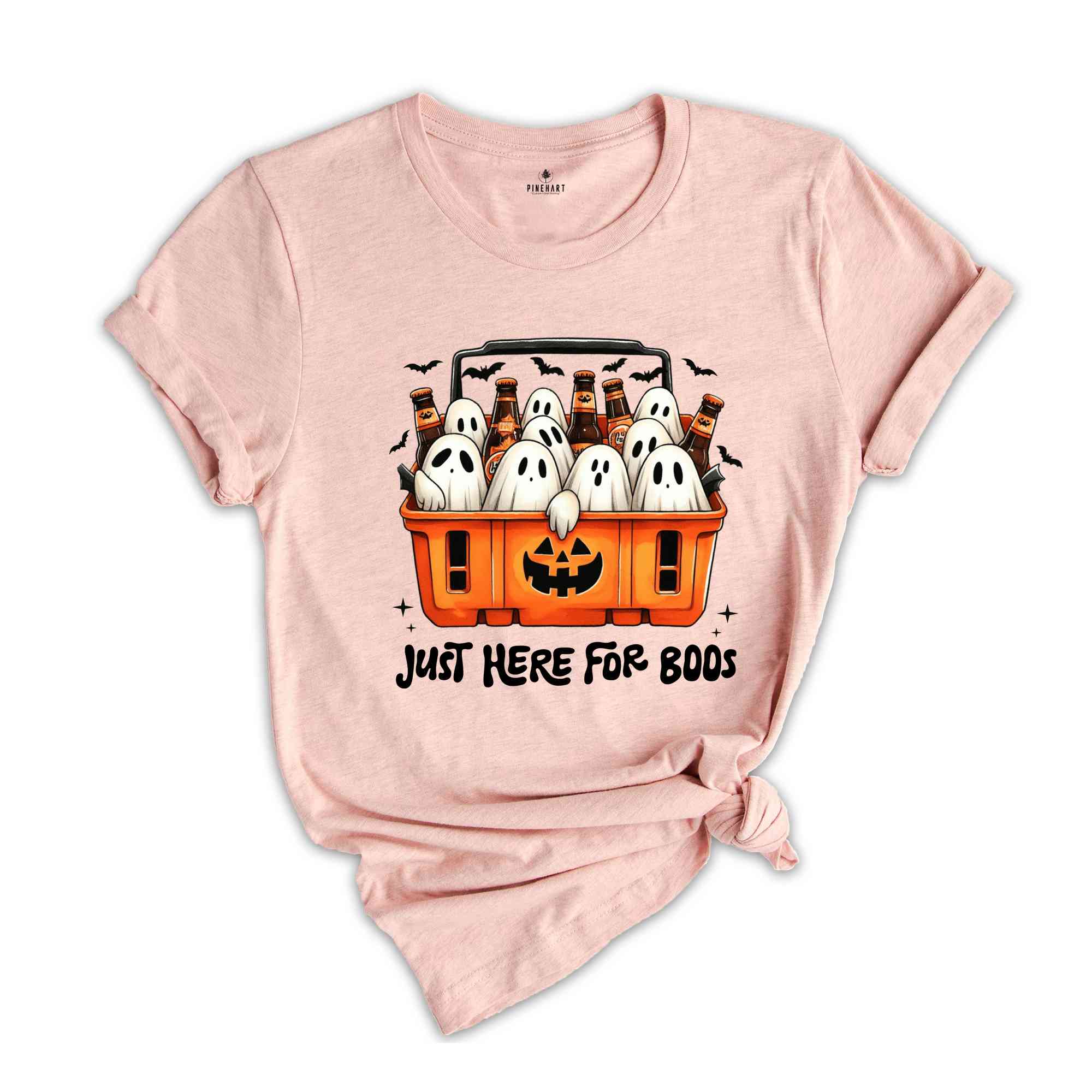 Just Here For The Boos Shirt, Halloween T-Shirt, Halloween Gift, Funny Halloween T-Shirt, Halloween Ghost Shirt, Spooky Season Gift