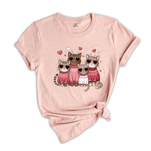 Valentine Cat Shirt, Cute Valentines T-Shirt, Cat Lover Shirt, Cat Shirt, Valentines Shirt, Cat Lover Tee, Cat Mom, Valentines Gift