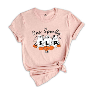 One Spooky SLP T-Shirt, Speech Therapy Halloween Shirt Halloween Speech Therapist T-Shirt, Spooky SLP Gifts