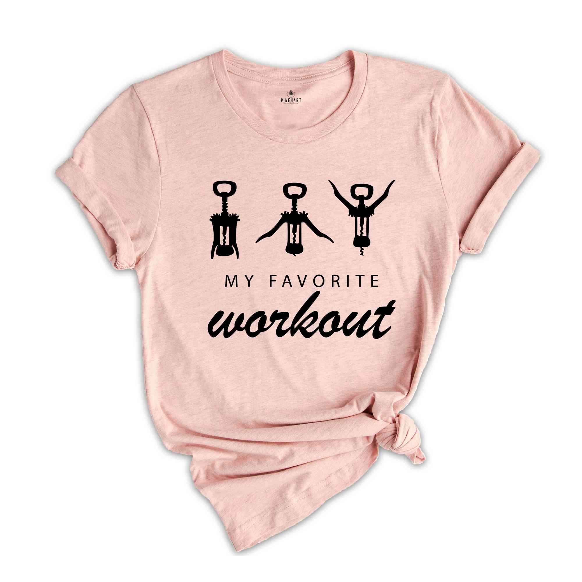 My Favorite Workout Shirt, Funny Wine Shirt, Wine Lover Gift, Workout Shirt, Cute Gym Shirt, Funny Saying Shirt