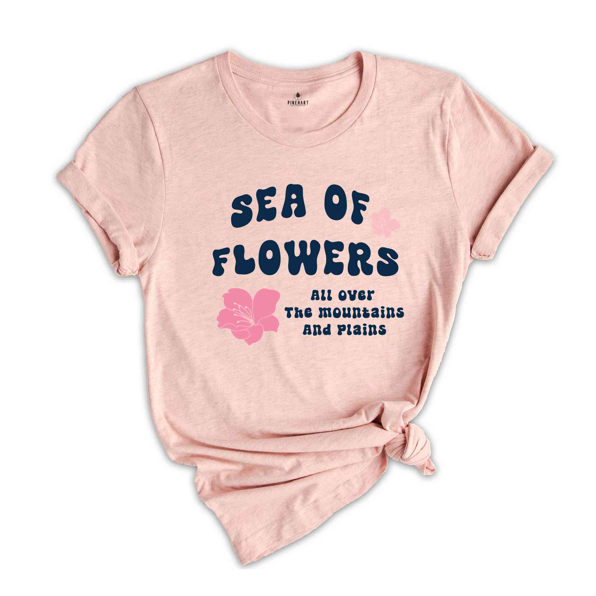 Sea of flowers shirt, Flowers Cute Girl, plant mom shirt, gift for plant moms, botanical tee, floral vibes tee