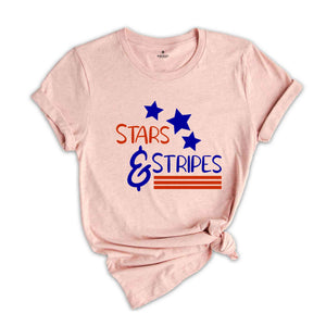 Stars and Stripes Shirt, Retro American Flag, 4th of July Shirts, Merica Shirt, Womens 4th of July,Minimalist Design, Memorial Day