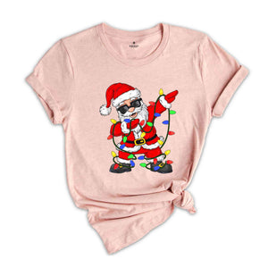 Dabbing Santa Shirt, Funny Santa T-Shirt, Christmas Lights Shirt, Santa Claus Shirt, Funny Christmas, Santa Christmas Shirt