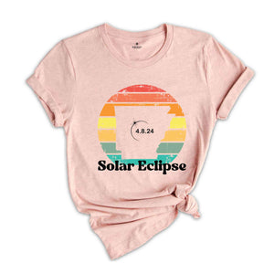 Arkansas Solar Eclipse T-Shirt, April 8 2024 Solar Eclipse, Total Solar Eclipse Apparel, Solar Eclipse Shirt