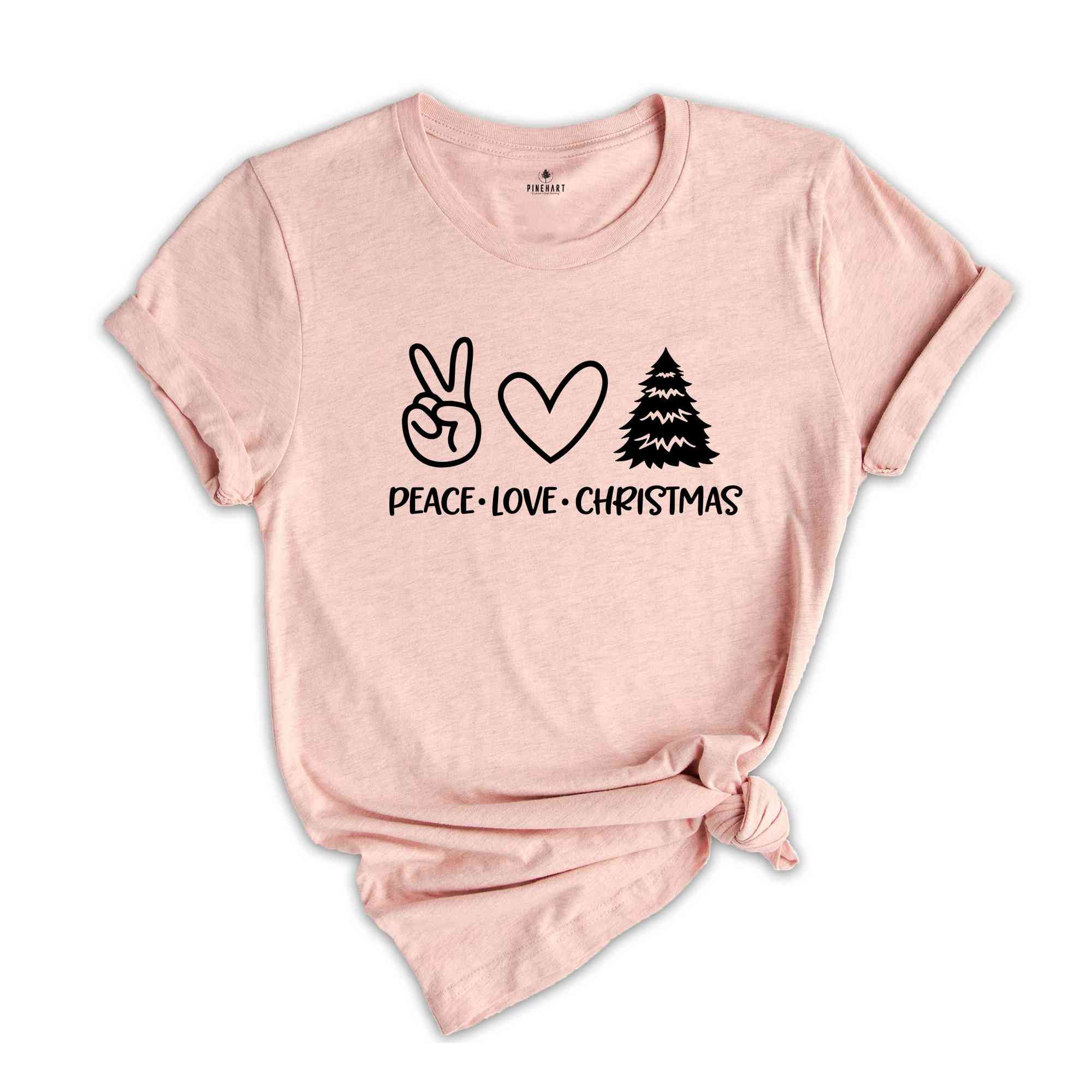 Peace Love Christmas Shirt, Christmas Tee, Christmas Costume, Funny Christmas, Xmas Tee, Holiday Gift, Hippie Soul Shirt