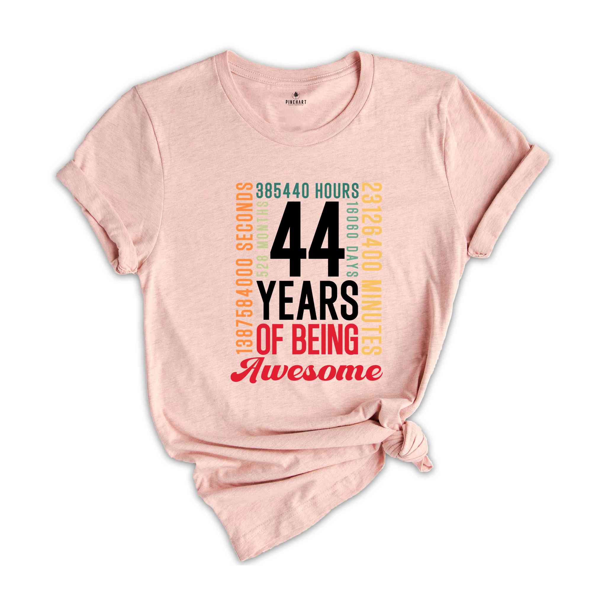 44 Years Of Being Awesome Shirt, 44 Years Shirt, 44th Birthday Shirt, Birthday Party Tee, Birthday Gift, Gen X Shirt, Adults Birthday Shirt