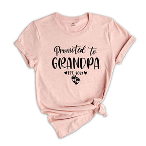 Promoted to Grandma Grandpa Est 2024 Matching Shirt, New Grandma Shirt, New Grandpa Shirt, New Grandparents Shirt, Funny Gender Reveal Shirt