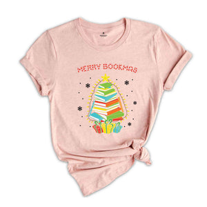 Merry Bookmas Shirt, Book Lover Christmas Shirt, Reading Shirt, Bookworm Shirt, Christmas Gift, New Year Shirt, Christmas Party Shirt