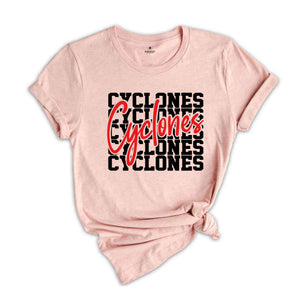 Team Mascot Shirt, Cyclones Mascot Shirt, Cyclones Team Spirit Shirt, Cyclones Fan Shirt, Cyclones School Shirt, Cyclones School Spirit