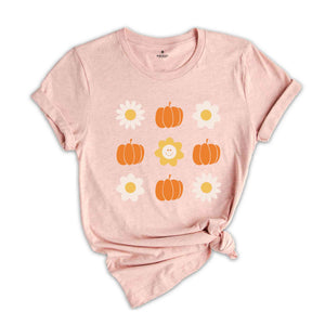 Fall Pumpkin Sunflower T-Shirt, Thanksgiving Shirt, Fal Shirt, Autumn Shirt, Pumpkin Lover Shirt, Floral T-Shirt