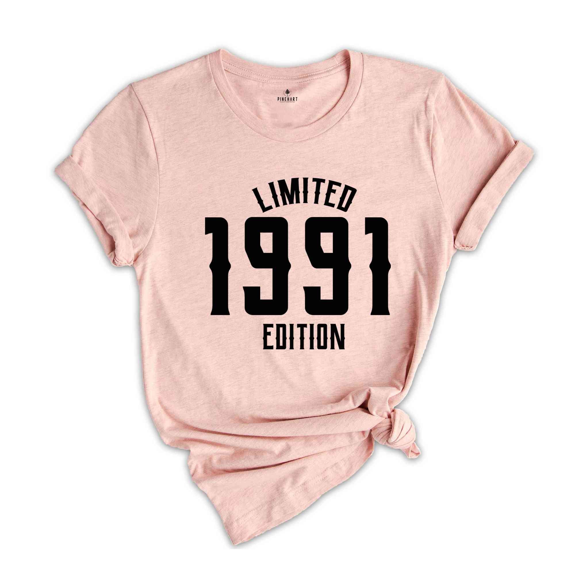 33st Birthday Shirt, Limited 1991 Edition Shirt, 33 Years Old Shirt, 33 Years Old Birthday Gift, 1991 Birthday Gift, 33st Birthday Party