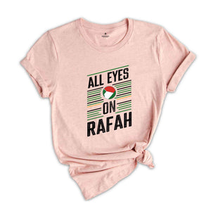 All Eyes on Rafah Shirt, Gaza Palestine T-Shirt, Free Palestine Shirt, Peace Sign Shirt, Palestine Protest, World Peace Shirt