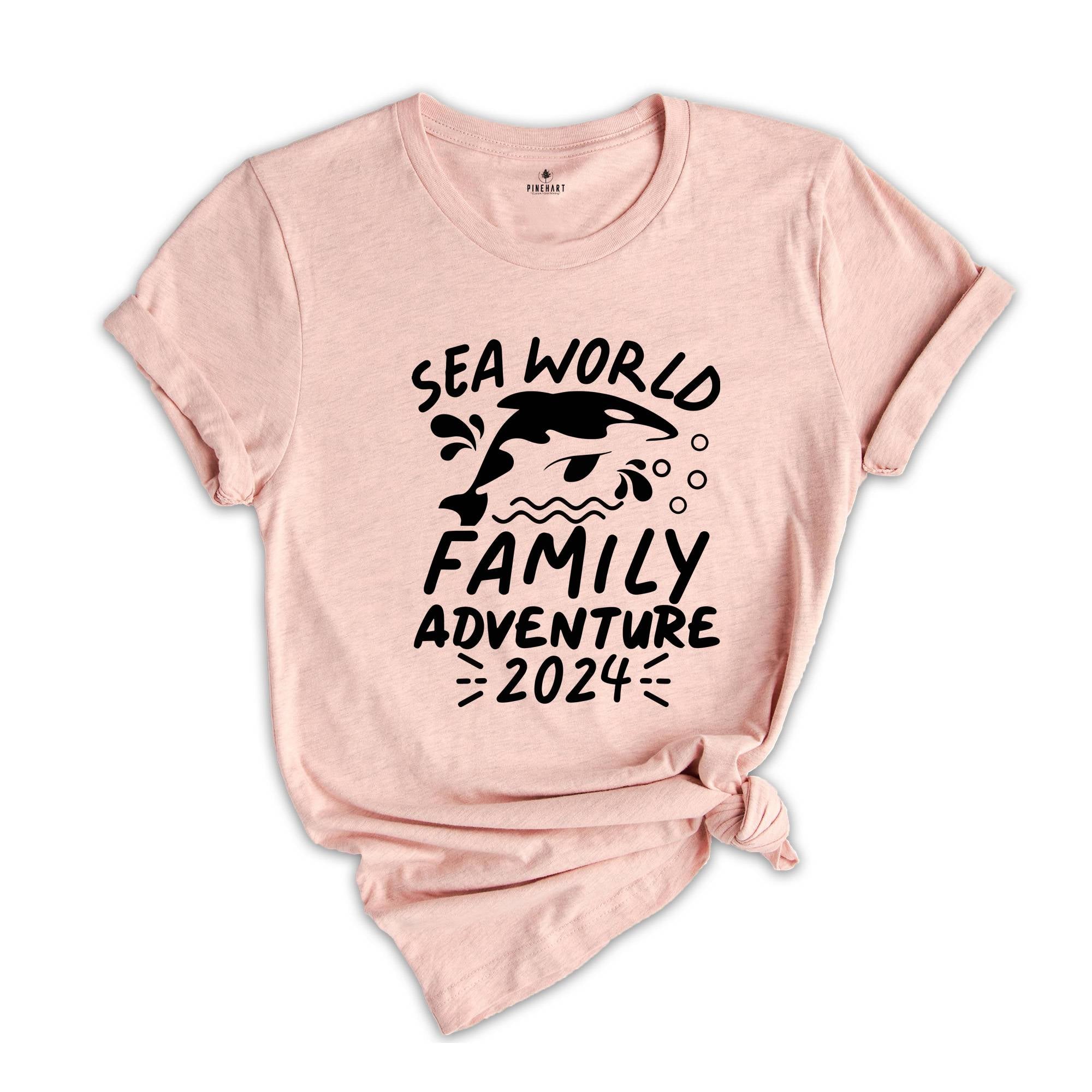 Sea World Family Adventure Tee, Sea World Matching Shirts, Sea World Trip 2024, Family Sea World Trip, Family 2024 Trip Tee, Vacation Shirt