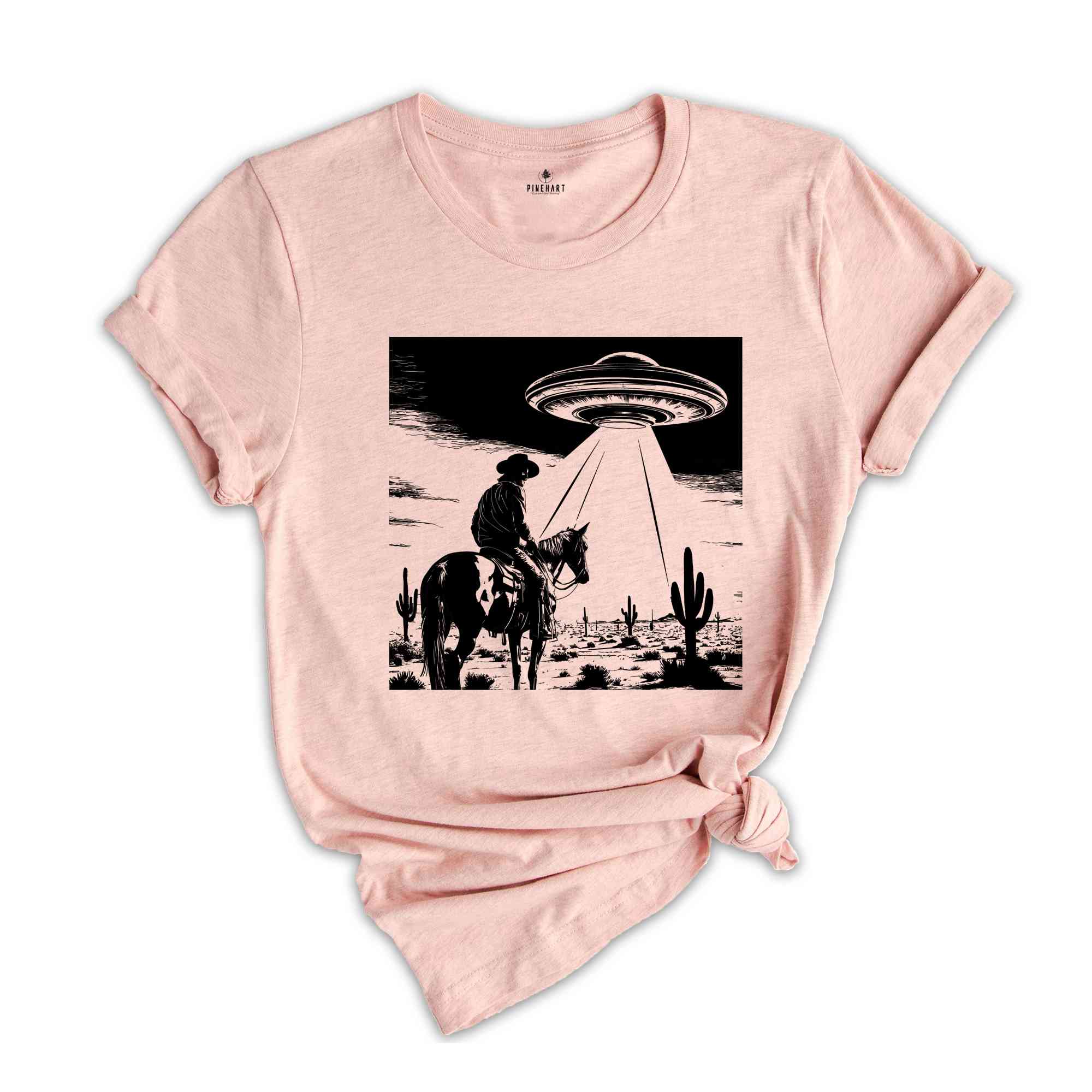 UFO Western Shirt, Retro Vintage Cowboy Tshirt, Rodeo Tshirt, Western Ufo Shirt, Trendy Women's Western Shirt