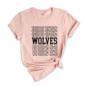 Team Mascot Shirt, Wolves Team Shirt, Wolves Team Spirit Shirt, Wolves Fan Shirt, Wolves School Shirt, Wolves School Spirit