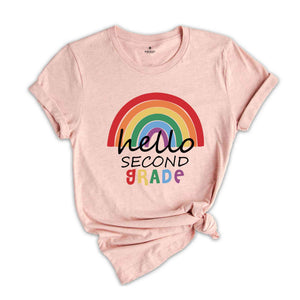 Hello Second Grade Shirt, Second Grade Teacher, 2nd Grade Shirt, Teacher Shirts, First Day of School Shirt, Back to School Shirt