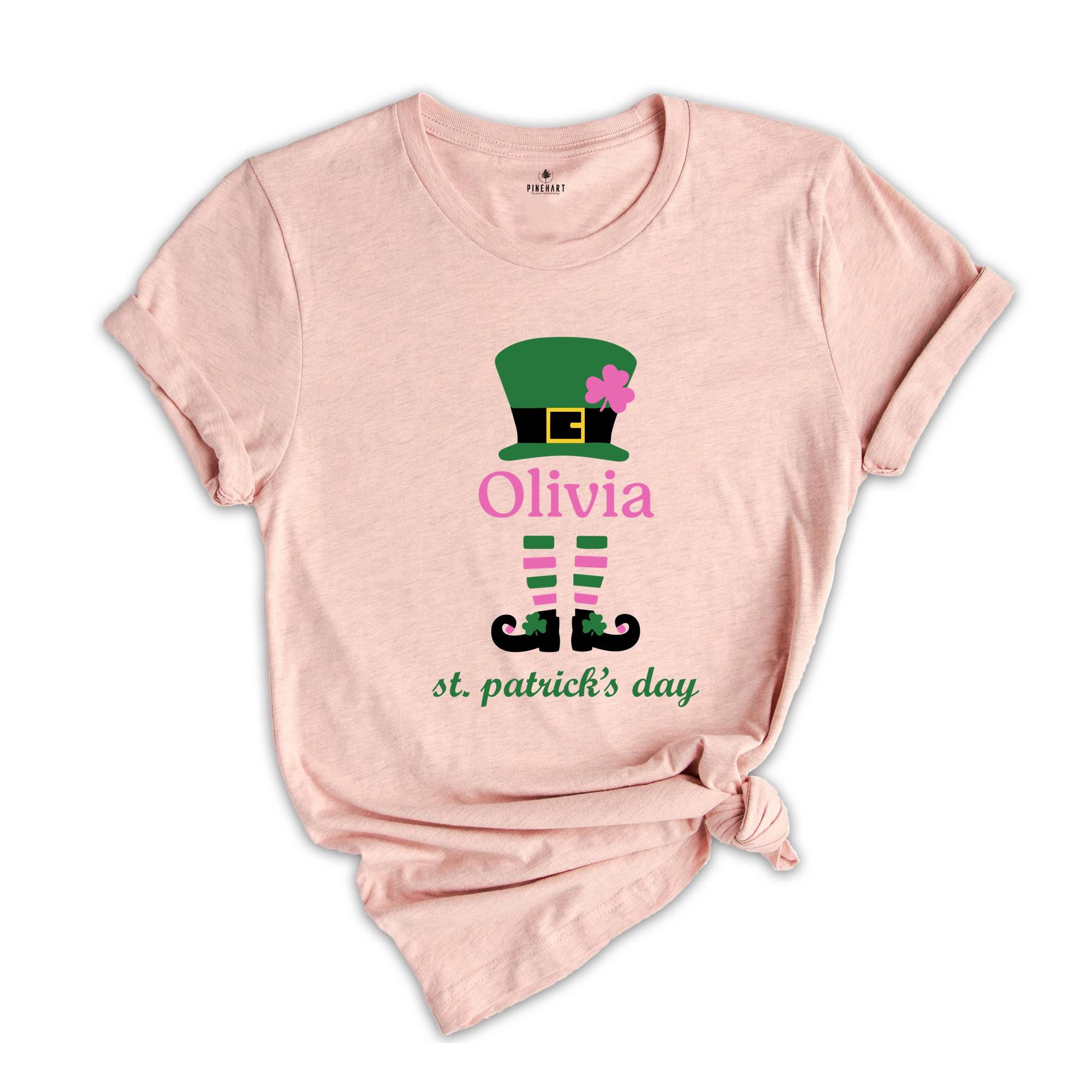 Personalized St. Patrick's Day Shirt, Cute Mom Shirt, Funny Patrick Day Party Tee, Custom Drinking Shirt, Mom Shirt, Custom Name Shirt