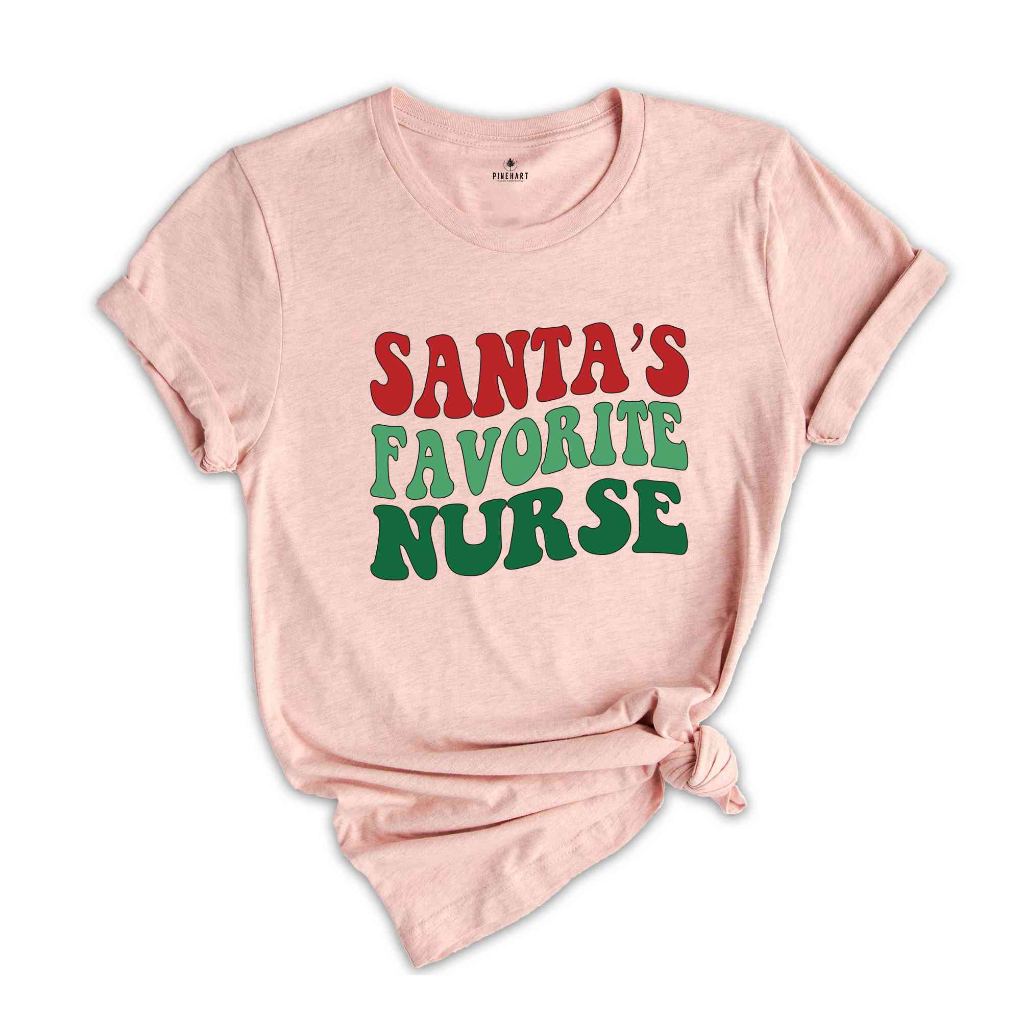 Santa’s Favorite Nurse Shirt, Christmas nurse tee, holiday nurse shirt, Nurse Shirt, Nurse Holiday Gift, Cute Santa Shirt, Retro Santa Shirt