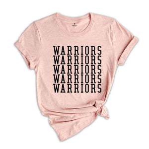 Team Mascot T-Shirt, Warriors Team Shirt, Warriors Football Tee, Warriors Fan Gift, Warriors School Shirt, College Shirts