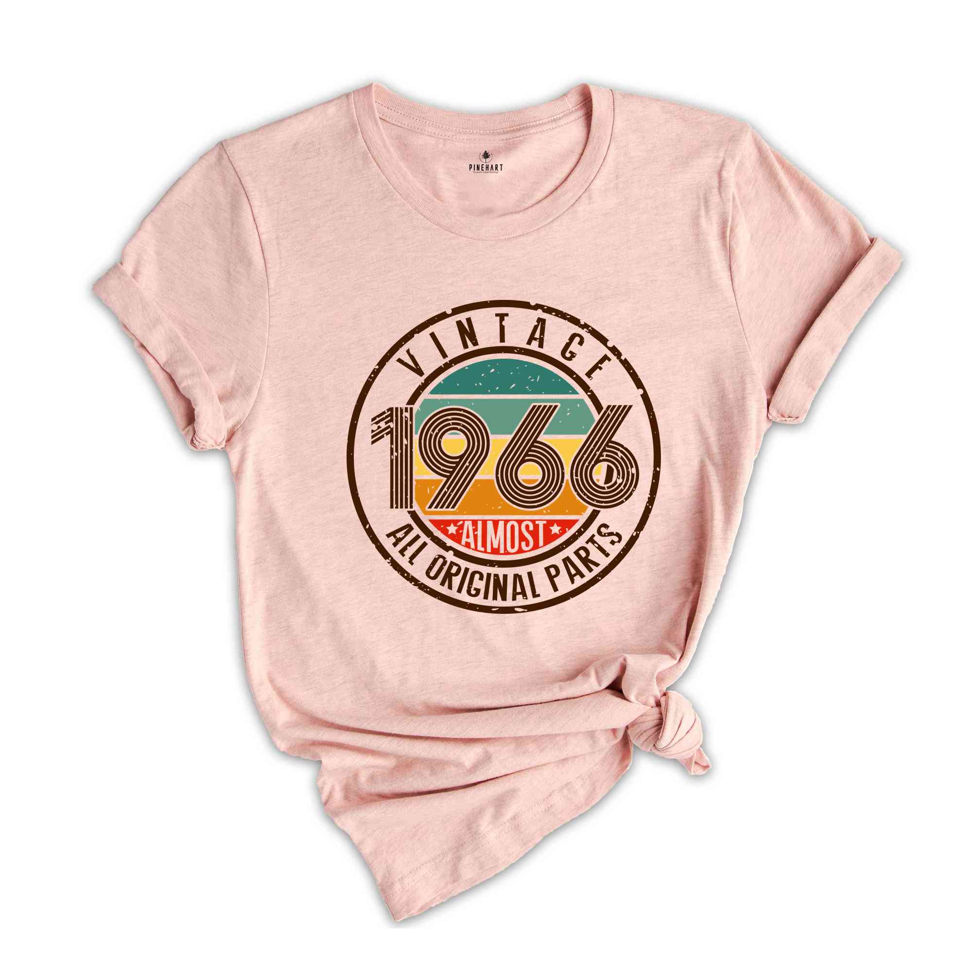 Vintage 1966 All Original Parts Shirt, 58th Birthday Shirt, 1966 Birthday Shirt, Retro 58th Birthday TShirt, 58 Years Birthday Shirt