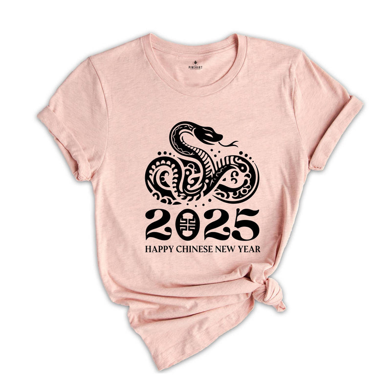 2025 Lunar New Year T-Shirt, Festive Retro Snake New Year Shirt, Cute Chinese New Year Tee, Snake Shirts, Zodiac Sign, Fortune, Prosperity