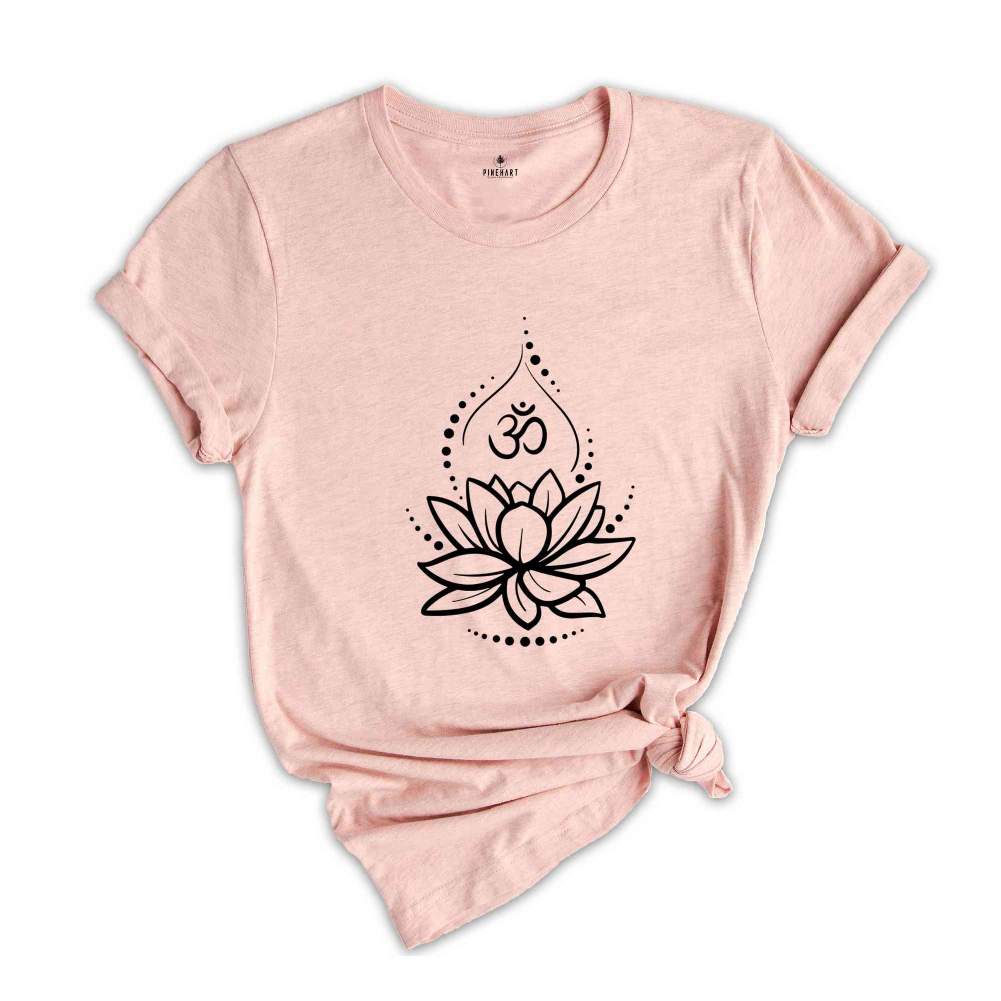 Lotus Flower TShirt, Yoga Graphic Tees, Meditation Shirt, Spiritual T-Shirt, Yoga Lover Shirt, Boho Style Shirt, Gift for Her